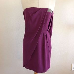 Halston Heritage High-Low Bandeau Dress